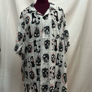 Source Unknown Black and White Casual Button Down Shirt